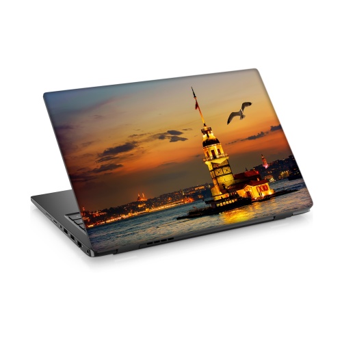 Kız Kulesi Günbatımı Manzara Laptop Sticker Notebook Dizüstü Kaplama Stickeri