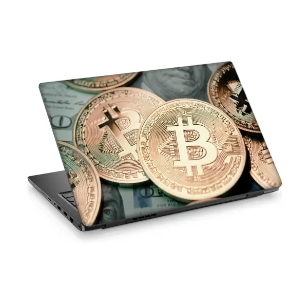 Bitcoin-3 Laptop Sticker Notebook Dizüstü Kaplama Stickeri