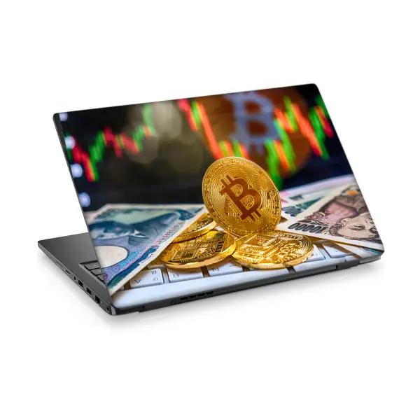 Bitcoin-5 Laptop Sticker Notebook Dizüstü Kaplama Stickeri