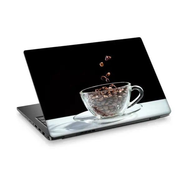 Kahve Bardağı Laptop Sticker Notebook Dizüstü Kaplama Stickeri