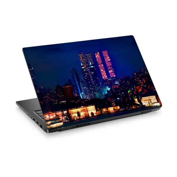 Gece Şehir Manzarası Laptop Sticker Notebook Dizüstü Kaplama Stickeri