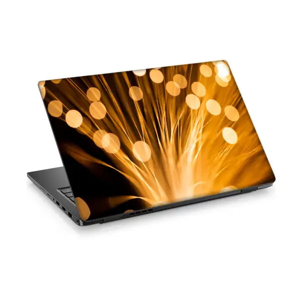 Sarı Fiber Optik Kablo-2 Laptop Sticker Notebook Dizüstü Kaplama Stickeri