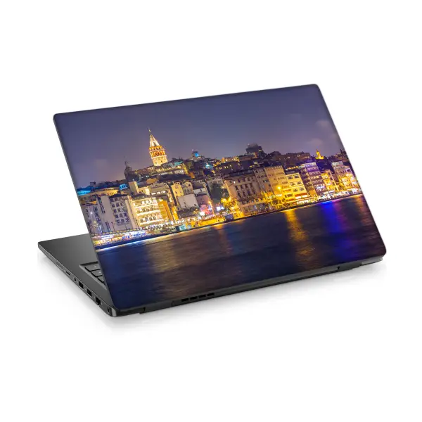 Gece Galata Manzarası Laptop Sticker Notebook Dizüstü Kaplama Stickeri