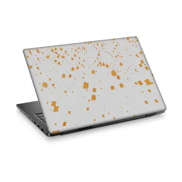 Sarı Desenler Laptop Sticker Notebook Dizüstü Kaplama Stickeri